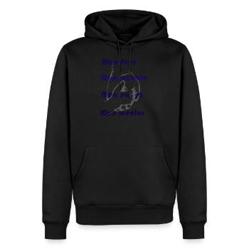 Mon père mon coach mon mentor mon modèle - Sweat à capuche Premium bio Homme - noir - Devant - Nico (187cm)