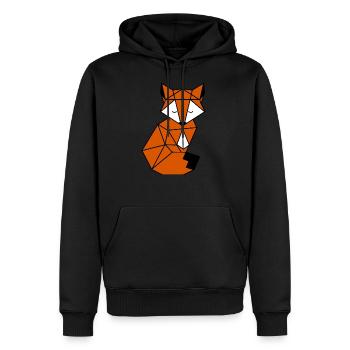 Origami-Fuchs - Männer Premium Bio Hoodie - Schwarz - Vorne - Nico (187cm)