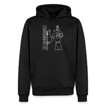 Égypte - Sweat à capuche Premium bio Homme - noir - Devant - Nico (187cm)
