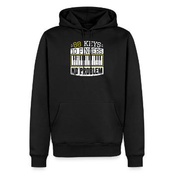 88 Keys 10 Finger No Problem Klavier Piano - Männer Premium Bio Hoodie - Schwarz - Vorne - Nico (187cm)
