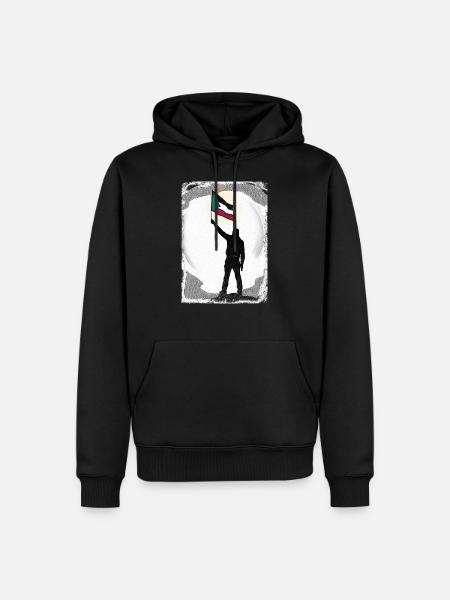 Palestine Drapeau Vies Comptent P8 - Sweat à capuche Premium bio Homme - noir
