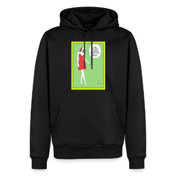 Humour pour femme! - Sweat à capuche Premium bio Homme - noir - Devant - Nico (187cm)