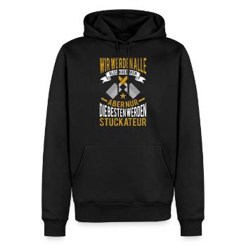 Stuckateur Verputzer Spachtel - Männer Premium Bio Hoodie - Schwarz - Vorne - Nico (187cm)