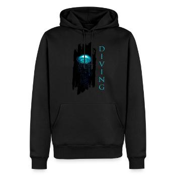 Diving - Männer Premium Bio Hoodie - Schwarz - Vorne - Nico (187cm)