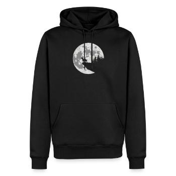 Appenzeller Sennenhund Mond - Männer Premium Bio Hoodie - Schwarz - Vorne - Nico (187cm)
