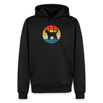 Barbet - Männer Premium Bio Hoodie - Schwarz - Vorne - Nico (187cm)