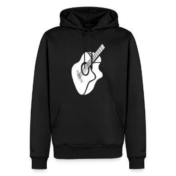 weiße Gitarre - Männer Premium Bio Hoodie - Schwarz - Vorne - Nico (187cm)