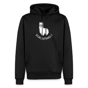 Chemise de nuit alpagas lama dormant mignon animaux icône - Sweat à capuche Premium bio Homme - noir - Devant - Nico (187cm)