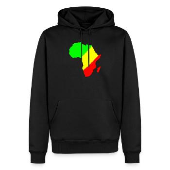 afrique - Sweat à capuche Premium bio Homme - noir - Devant - Nico (187cm)