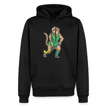 Affe Feldhockey Hockeyschläger - Männer Premium Bio Hoodie - Schwarz - Vorne - Nico (187cm)