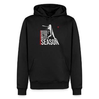 Baseball Season Is The Best Season Fan Spiel Sport - Männer Premium Bio Hoodie - Schwarz - Vorne - Nico (187cm)