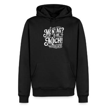 Monday Without Me – Weekend - Men’s Premium Organic Hoodie - black - Front - Nico (187cm)
