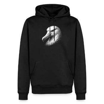  Albatros  - Männer Premium Bio Hoodie - Schwarz - Vorne - Nico (187cm)