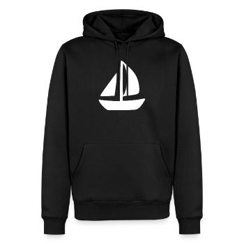Voilier Voilier Cadeau de Voile - Sweat à capuche Premium bio Homme - noir - Devant - Nico (187cm)