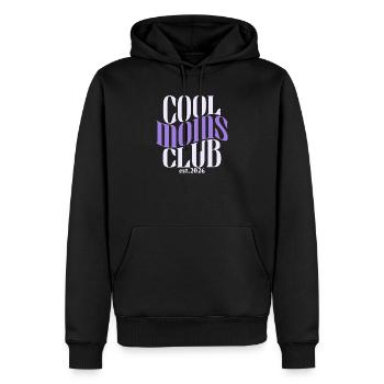 Cool Moms Club - Mama Muttertag Geburt Geschenk - Männer Premium Bio Hoodie - Schwarz - Vorne - Nico (187cm)