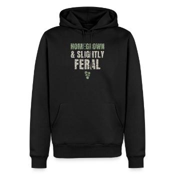 Homegrown And Slightly Feral - Men’s Premium Organic Hoodie - black - Front - Nico (187cm)