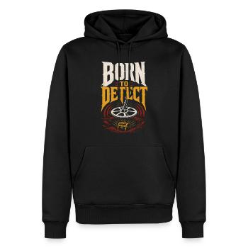 Chasse au trésor au détecteur de métaux - Sweat à capuche Premium bio Homme - noir - Devant - Nico (187cm)