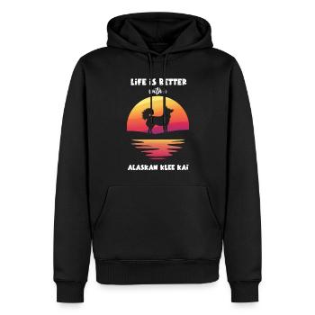 Alaskan Klee Kai - Männer Premium Bio Hoodie - Schwarz - Vorne - Nico (187cm)