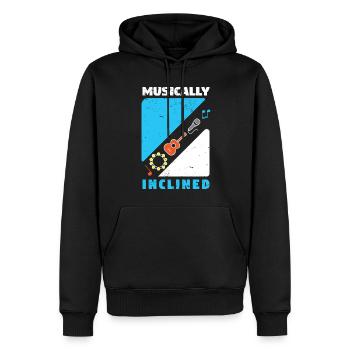 Musician Music Rhythm Clef - Men’s Premium Organic Hoodie - black - Front - Nico (187cm)