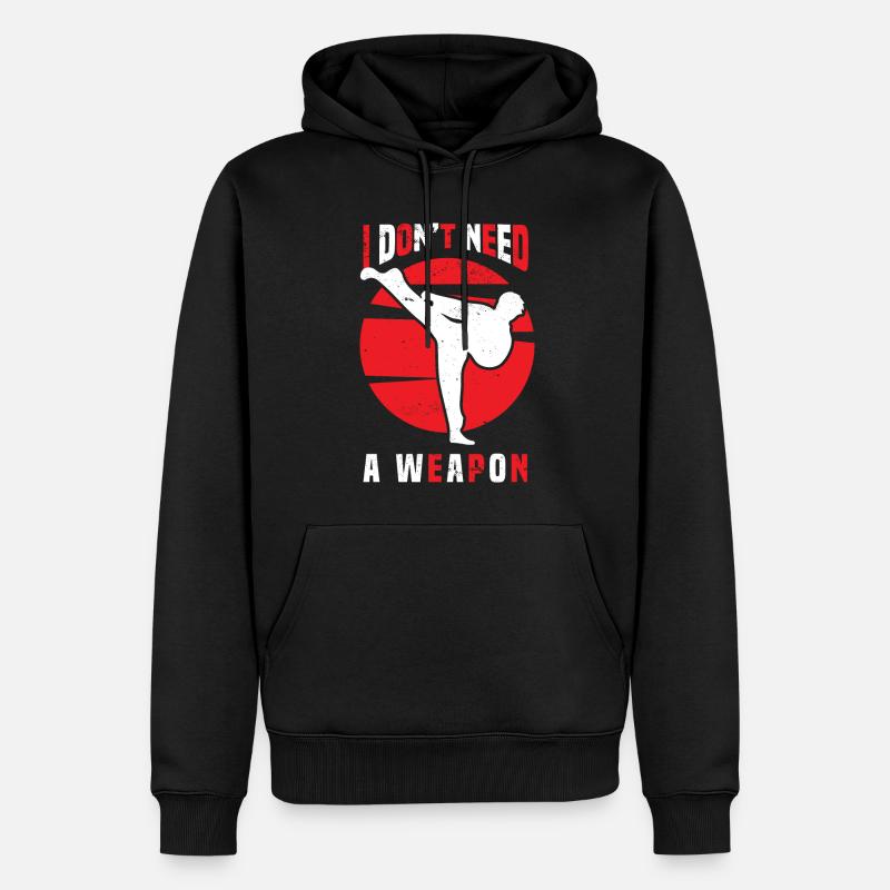 Kampfsport Selbstverteidigung Kampfkunst - Männer Premium Bio Hoodie - Schwarz