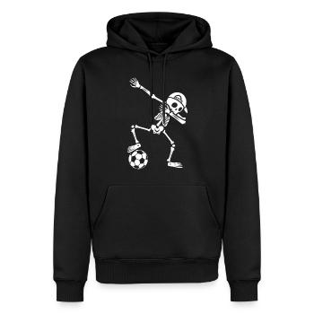 Fußballer Dabbing Skelett Jungen Fußballspieler - Männer Premium Bio Hoodie - Schwarz - Vorne - Nico (187cm)