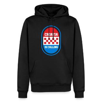 Croatia calls trips to Croatia a fun one - Men’s Premium Organic Hoodie - black - Front - Nico (187cm)