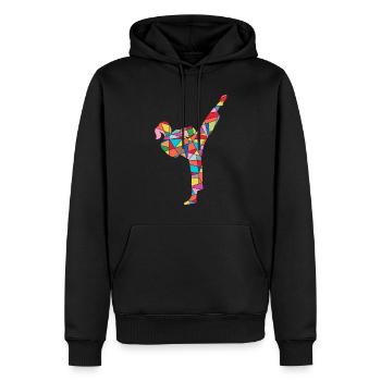 Karaté Fille Artiste Martial Femmes Taekwondo Fille - Sweat à capuche Premium bio Homme - noir - Devant - Nico (187cm)