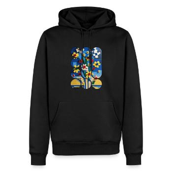 60X90 CM INLAID PATTERN ART 60 x 90 cm 6 - Men’s Premium Organic Hoodie - black - Front - Nico (187cm)