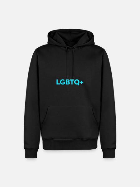LGBTQ+ - Men’s Premium Organic Hoodie - black