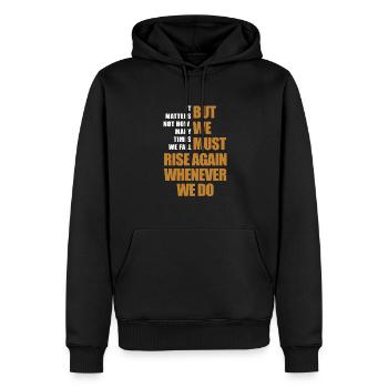 Fall and Rise - Men’s Premium Organic Hoodie - black - Front - Nico (187cm)