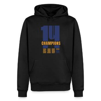 Madrid Meister 2022 - Männer Premium Bio Hoodie - Schwarz - Vorne - Nico (187cm)