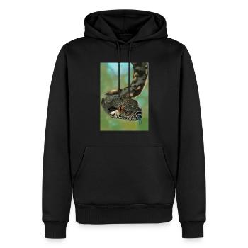 realistische boa constrictor - Männer Premium Bio Hoodie - Schwarz - Vorne - Nico (187cm)