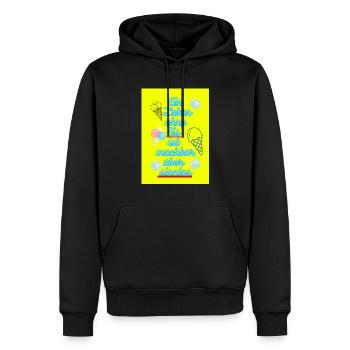 Cold Smoth Tasty Cool - Männer Premium Bio Hoodie - Schwarz - Vorne - Nico (187cm)