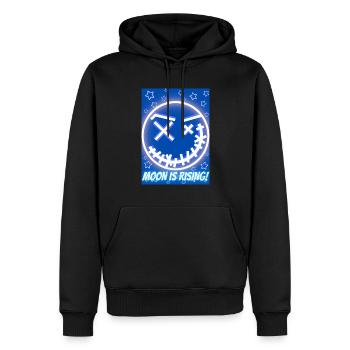 Moon is rising! - Männer Premium Bio Hoodie - Schwarz - Vorne - Nico (187cm)