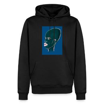 African Paint - Männer Premium Bio Hoodie - Schwarz - Vorne - Nico (187cm)