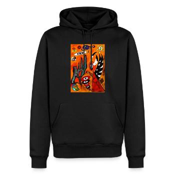 Sami revealing herself - Men’s Premium Organic Hoodie - black - Front - Nico (187cm)