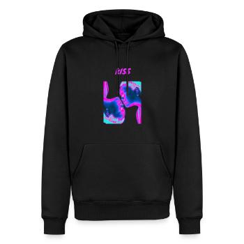 Baiser Kuss Amour Liebe - Sweat à capuche Premium bio Homme - noir - Devant - Nico (187cm)