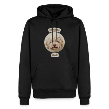 Doodle Papa - Männer Premium Bio Hoodie - Schwarz - Vorne - Nico (187cm)