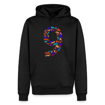 Geburtstag Junge 9 Jahre Flugzeug Flugzeuge - Männer Premium Bio Hoodie - Schwarz - Vorne - Nico (187cm)