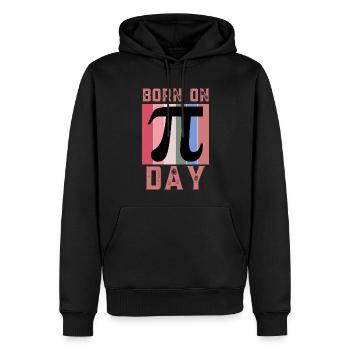 Geboren am Pi Day Mathe-Enthusiast März 14th Pi Day - Männer Premium Bio Hoodie - Schwarz - Vorne - Nico (187cm)