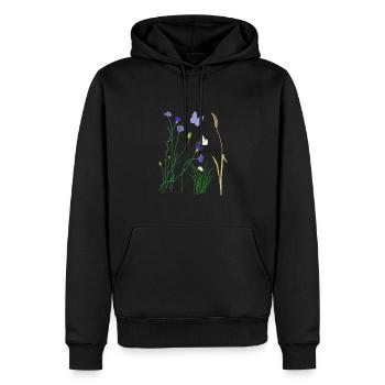 Cornflower - Männer Premium Bio Hoodie - Schwarz - Vorne - Nico (187cm)