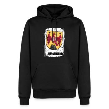 Burgenland Bundesland Österreich Geschenksidee - Männer Premium Bio Hoodie - Schwarz - Vorne - Nico (187cm)