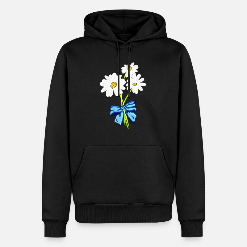 Gänseblümchen - Männer Premium Bio Hoodie - Schwarz