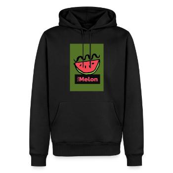Curly Melon - Männer Premium Bio Hoodie - Schwarz - Vorne - Nico (187cm)