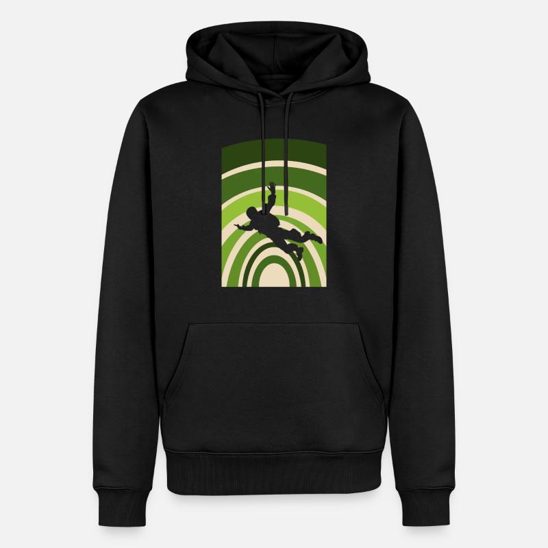 Parachuting Skydive Base Jumping - Männer Premium Bio Hoodie - Schwarz