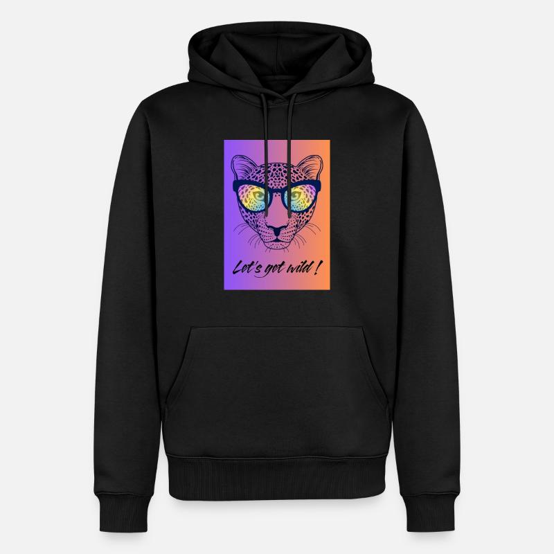 Let's get wild - Sweat à capuche Premium bio Homme - noir