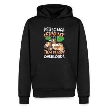 Personal Servant Of The Tiny Furry Overlords - Männer Premium Bio Hoodie - Schwarz - Vorne - Nico (187cm)
