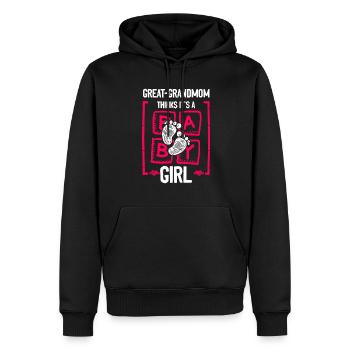 L’arrière-grand-mère pense que c’est une révélation de genre de fille - Sweat à capuche Premium bio Homme - noir - Devant - Nico (187cm)