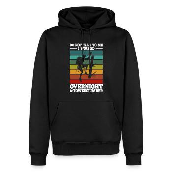 Turmbesteiger - Männer Premium Bio Hoodie - Schwarz - Vorne - Nico (187cm)