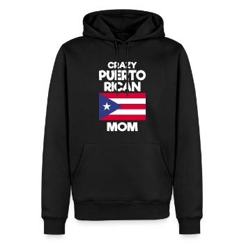 Puerto Rico | Puerto Ricaner Flagge Geschenkideen - Männer Premium Bio Hoodie - Schwarz - Vorne - Nico (187cm)